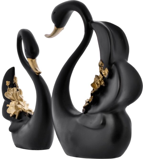Swan Pair Sculpture for Home Decor Showpiece . - Image 4