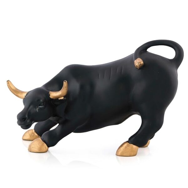Geometric Stock Market Bull Resin Figurine Perfect Decor for Home and Office Big Size - Image 5
