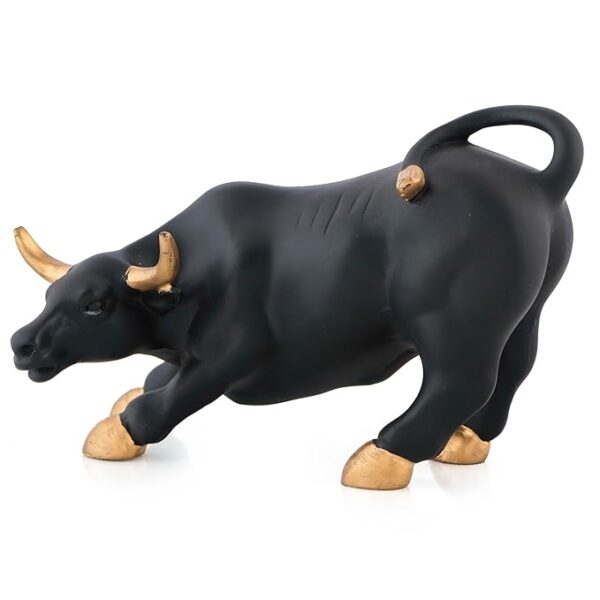Geometric Stock Market Bull Resin Figurine Perfect Decor for Home and Office Big Size - Image 3