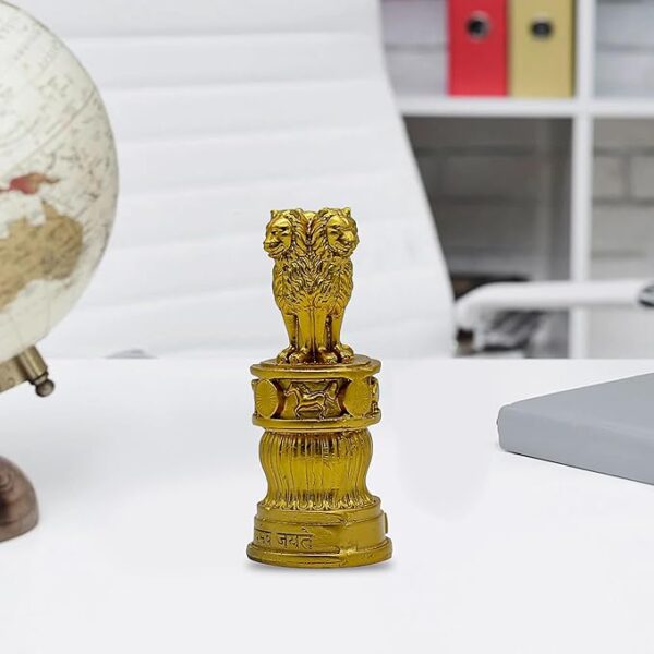 Ashoka Pillar Stambh Sculpture for Car Dashboard Idols - Image 4