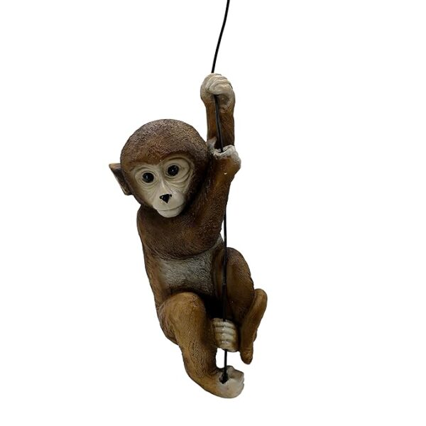 Hanging Monkey Garden Decor Resin Monkey Climbing Hanging Animal Statue with Rope shwpiece for Gift - Image 3
