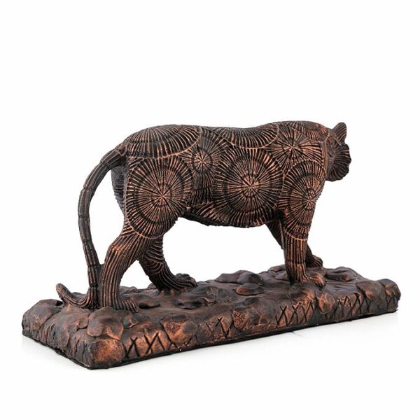 Brown Polyresin and Bronze Sharni Statue Decorative Animal Figurine Showpiece - Image 4