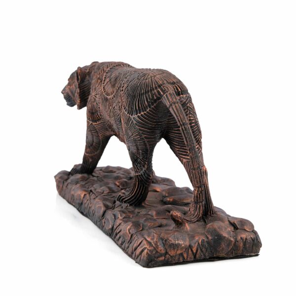 Brown Polyresin and Bronze Sharni Statue Decorative Animal Figurine Showpiece - Image 3