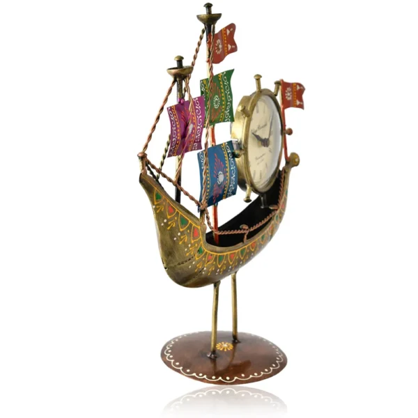 Ship-Themed Metal Table Clock | Ideal Corporate Gift - Image 4