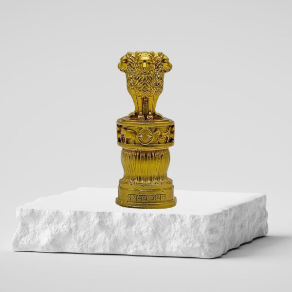 Ashoka Pillar Stambh Sculpture for Car Dashboard Idols - Image 2