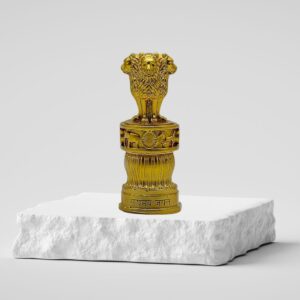 Ashoka Pillar Stambh Sculpture for Car Dashboard Idols