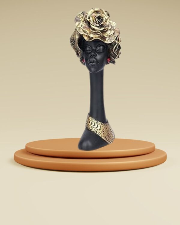 African Flower Lady Showpiece for Home Decor - Image 3