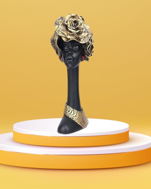 African Flower Lady Showpiece for Home Decor - Image 4
